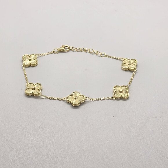 Jewelry - Brand New Sterling Silver 925 5 Clover Bracelet